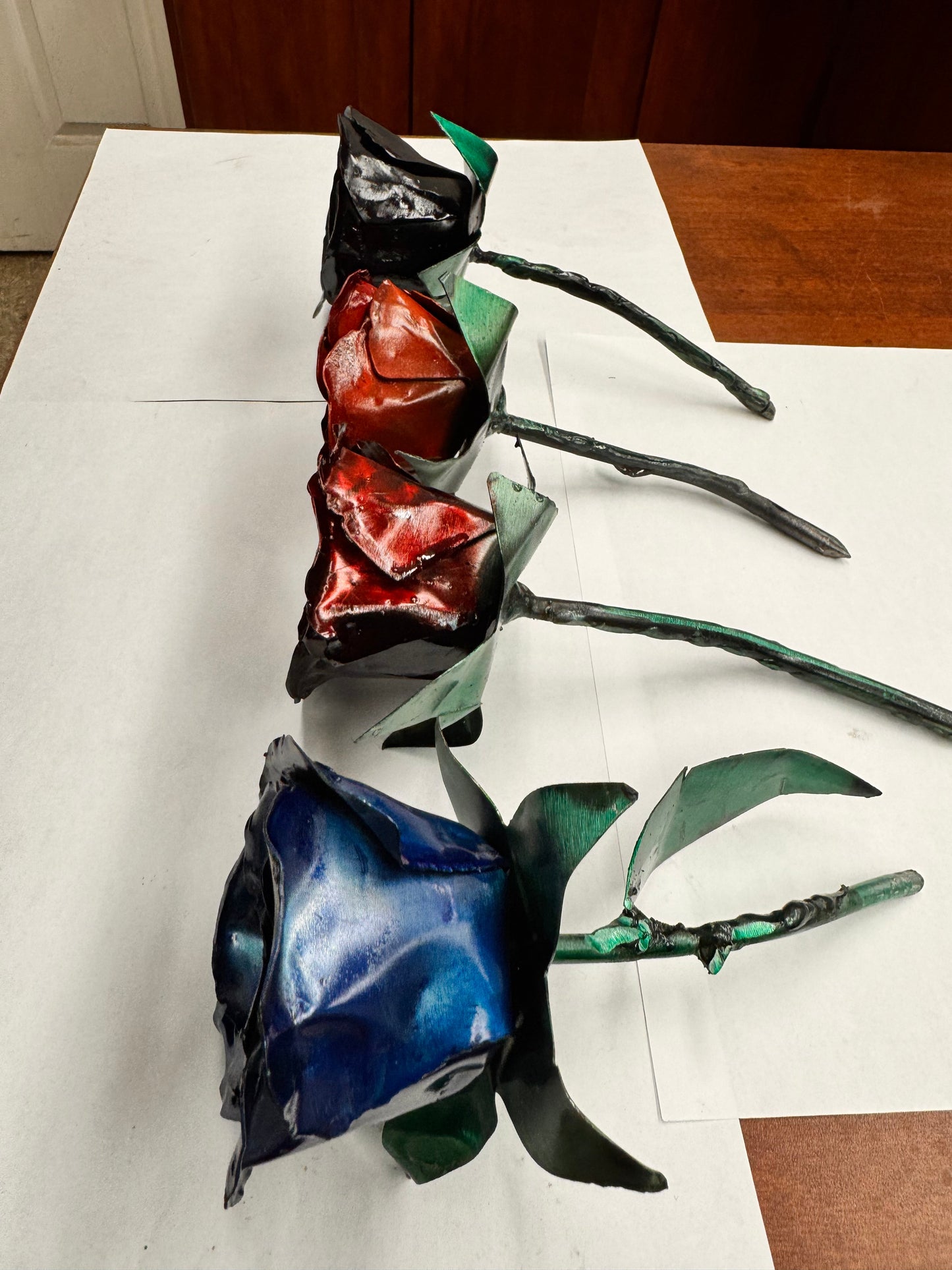 Hand Crafted Metal Roses